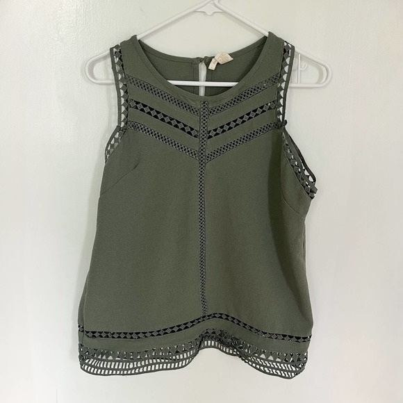 Womens Japna Olive Green Top sz large - Picture 1 of 8